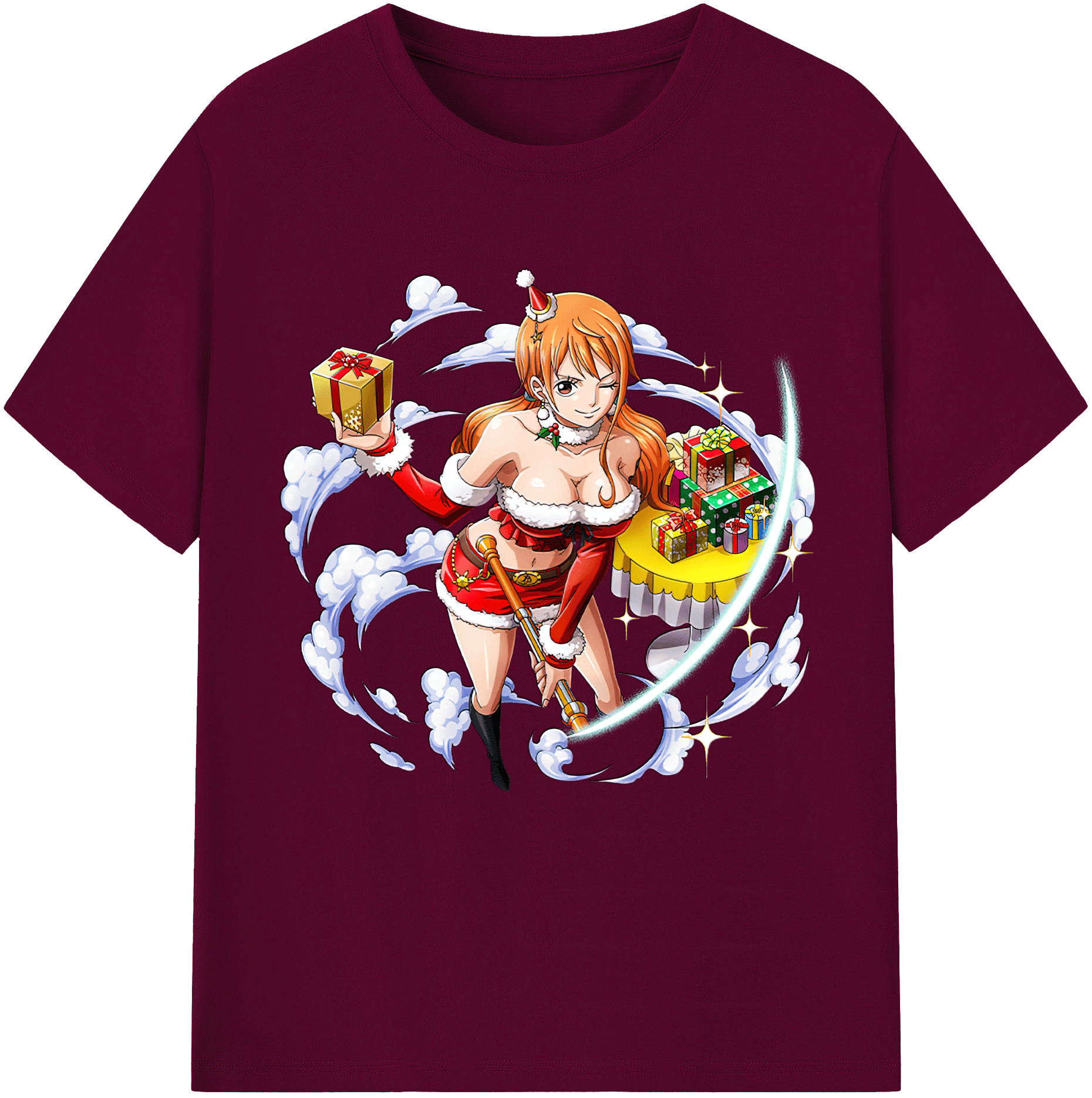 （画像用） ワンピース ナミ ONE PIECE Nami レディースカジュアルプリントTシャツ（綿100％）
